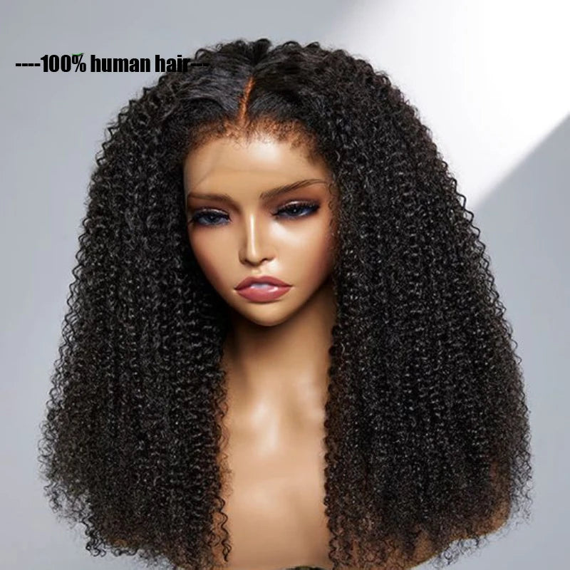 Wholesale Prices Wear and Go Pre Plucked Brazilian Human Hair Afro Kinky Curly 4x4 5x5 13x4 Full Front HD Glueless Lace Wigs