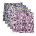 5pcs Leopard Print Fabric Squares Animal Quilting Fabric Patchwork Bundles for Sewing Craft Handmade Sewing Cloth Accessory