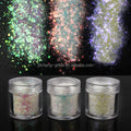 Wholesale Private Logo Opal Small Jars Chunky Nail Glitter Sequins Packed Bottles Glitter