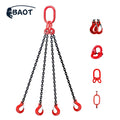 Customized G80 Welded Chain Sling with Safety Hook Four Legs 13200 Lbs Load Capacity for Conveyor Chain Lifting