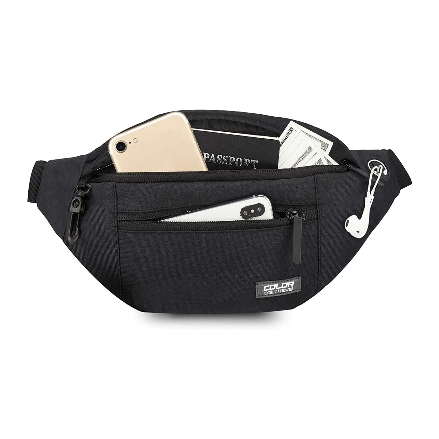 Water-resistant Waist Bag  Shoulder Bag Light-Weight Crossbody Bag for Men or Women to Travel Hiking
