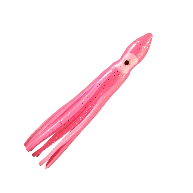 DN 80mm 2g pink Octopus Lures Squid Skirt Lures Soft Plastic Squid Bait Fishing