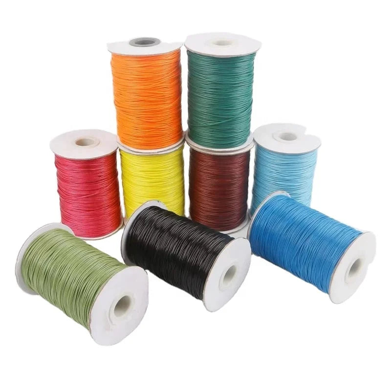 1mm Braid String Natural Leather Rope Flat Cord for Bracelet Making
