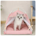 Wholesale Printed Portable Pet Tent with Floors Cat Dog Tent House with Bed for Puppies and Cats