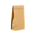 Wholesale Custom Printed 250g 500g White Side Gusset Ziplock Stand Pouch Heat Flat Block Bottom Packaging for Tea Coffee Food