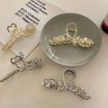 BPHNE 2023 Rhinestones Tulip Rose Flower Metal Hair Grab Double-sided Hairpin Hair Claws Accessories