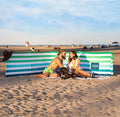 Customize Modern Beach Wind Screen Blocker Barrier Privacy Screen Wooded Poles Mallet Bag Waterproof Eco-Friendly Outdoor Summer