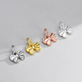 Cute 925 Sterling Silver Bow Pendant Charms Gold Plated Bow Tie Pendant for Bracelet Necklace Jewelry Making Wholesale