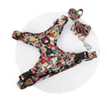 Wholesale New Printed Puppy Dog Harness and Leash Set  Reflective Breathable Pet Outdoor Walking Supplies for Small Medium Dogs
