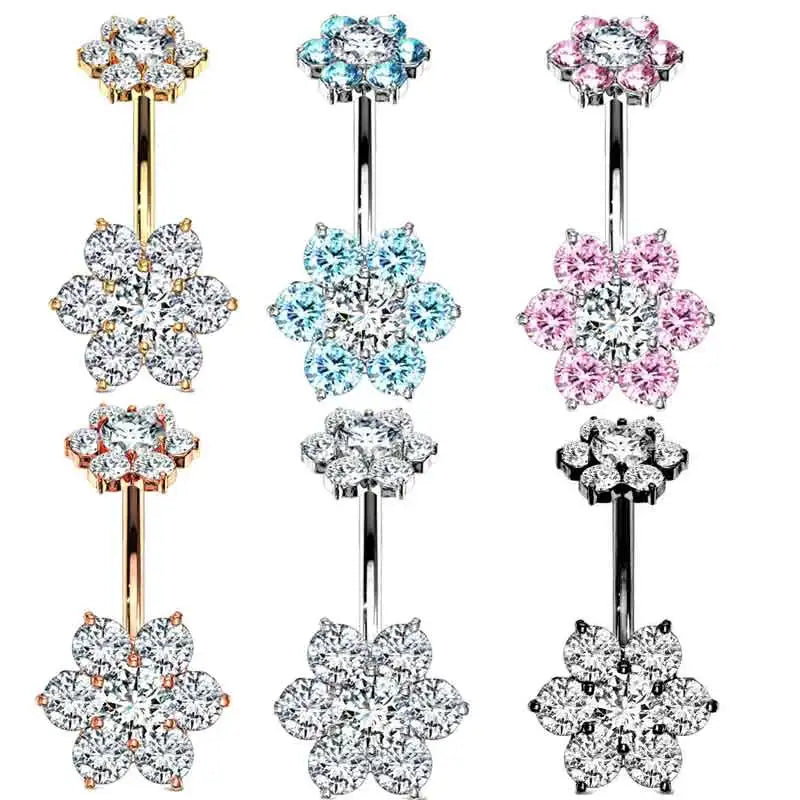 Crystal Belly Button Ring Bat Fox Navel Piercing Heart Devil Belly Ring Snake Belly Button Piercing Ombligo Lot Body Jewelry