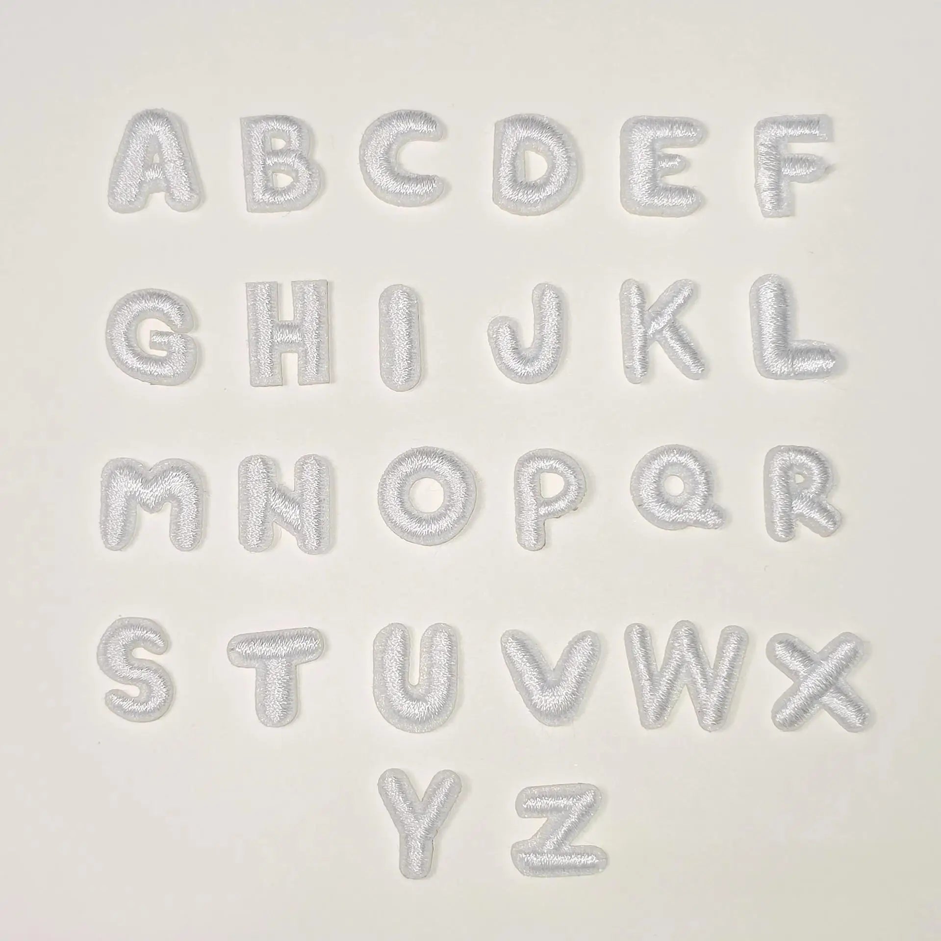 1cm Iron on Backing Cute Mini  Embroidery White  Letter Number Patch