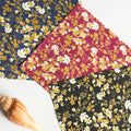 Marrakech Metallic Floral Brown Cotton Poplin Fabric Low MOQ Cut Pieces for Boy's Shirts Bags Hospitals Toys 120gsm Weight