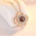 Lucky Charm I Love You in 100 Languages Pendant Necklace Women