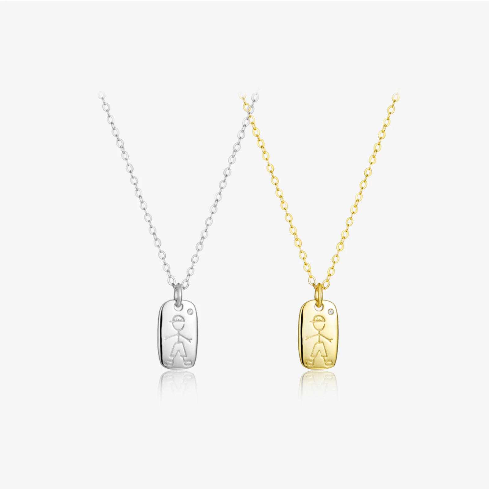 FUAMAY Collares Para Mujer Fashion Jewelry Necklaces 18K Gold Plated Nugget Boy Necklace Pendant