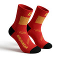 Custom Design Men's Basketball Sports Socks Long Ribbed Cotton Spandex Quick Dry Anti-Slip High Crew Cuff Jacquard Printed