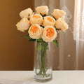 Wholesale Real Touch Austin Rose Silk Polymers Coating 46cm Eco-friendly Decorative Flower for Home Wedding Decoration