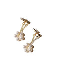Cultured Freshwater Pearl Earrings Small Hand-woven Garland Fringed Circle Temperament S925 Silver