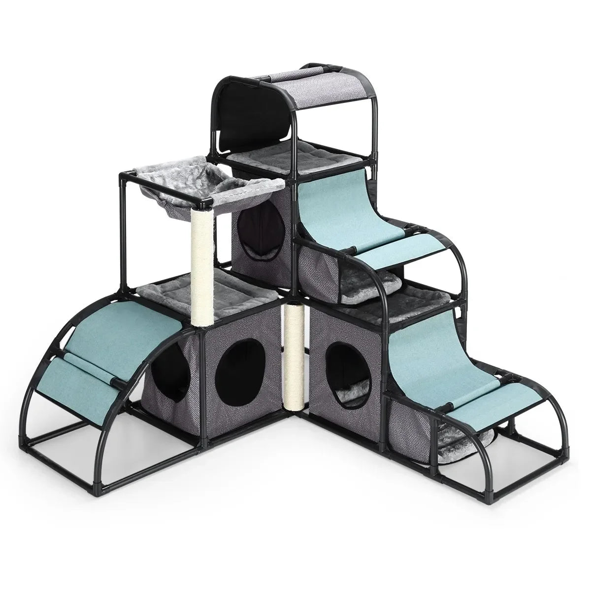 Cat Tower Tree Scratching Posts Climbing Condo Gym Pet House Hammock Toys Furniture Activity Centre Kit Multi-Level
