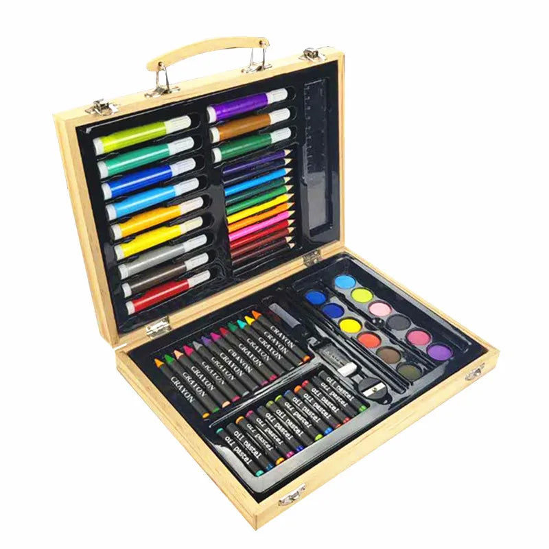 Best Gift for Kids 68pc Custom Wooden Color Pencil Set High Value Art Set MQ Brand MQW-68
