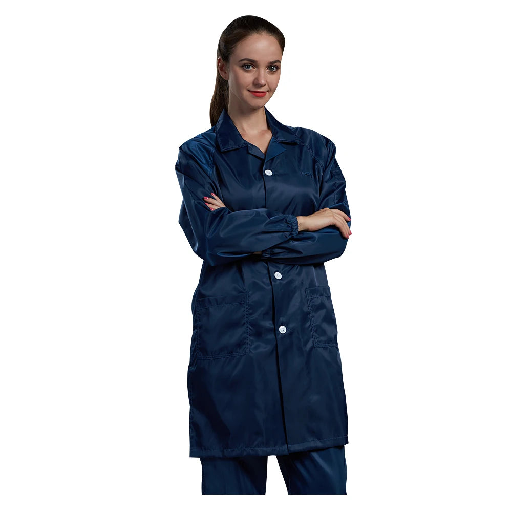 H-1104 5mm Grid  Esd Anti-static Coat Work Coverall Clothes for Workshop Cleanroom