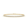 SGARIT 18K Yellow Gold Fine Jewelry 3.00 Carat Moissanite Tennis Bracelet 7 Inches Link Bracelet for Women Perfect Gift for