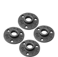 1/2 Inch Floor Flanges with 3 Threaded Holes Home Malleable Iron Pipe Fittings for DIY Project Furniture