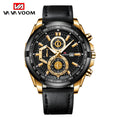 OEM Luxury Leather Quartz Wrist Watch for Men Waterproof with Date and Calendar Customizable Logo Sport Wristwatch