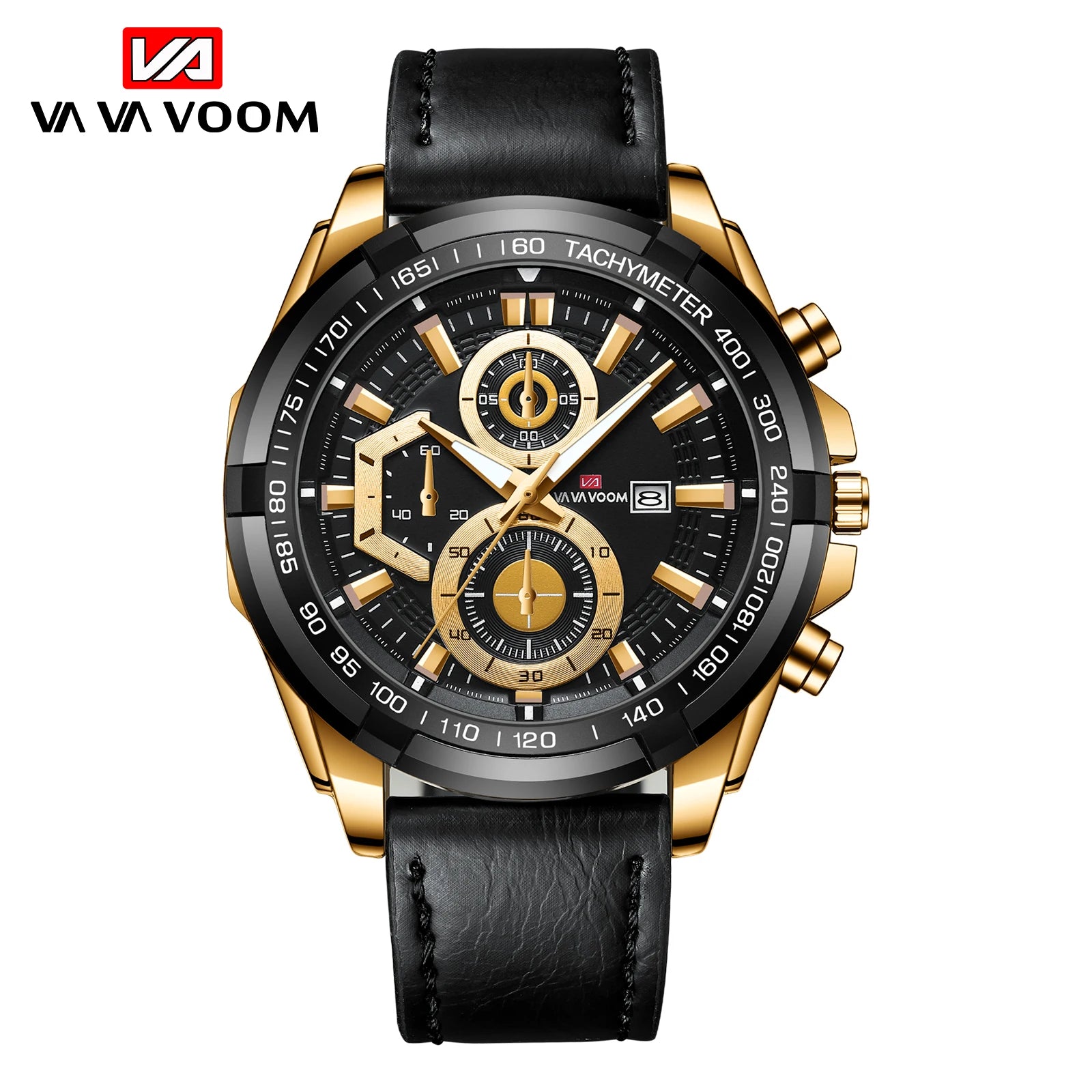 OEM Luxury Leather Quartz Wrist Watch for Men Waterproof with Date and Calendar Customizable Logo Sport Wristwatch