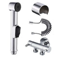Chrome Handheld Bidet Sprayer Hot/Cold Mixer Brass Attachment for Bathroom Toilets Wall-Mounted Bracket Hose Set Included Easy