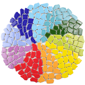 Big Irregular Modern Ceramic Mosaic Tiles 6mm Thick DIY Craft Supplies for Garden & Home Decoration