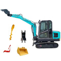 Big Discount Cheap Price Aw30 3 Ton Rubber Track Crawler Excavators 3t Mini Digger Bagger Pelle With Attachment Tools