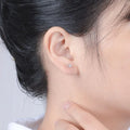 1 Carat VVS Diamond Earring Stud 14K Gold round Cut Fine Jewelry for Women