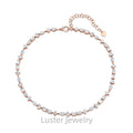 Luster Glamorous Adjustable Gold Plated 925 Silver Trendy Gift Mix Stone Multi Shape Moissanite Tennis Necklace Choker