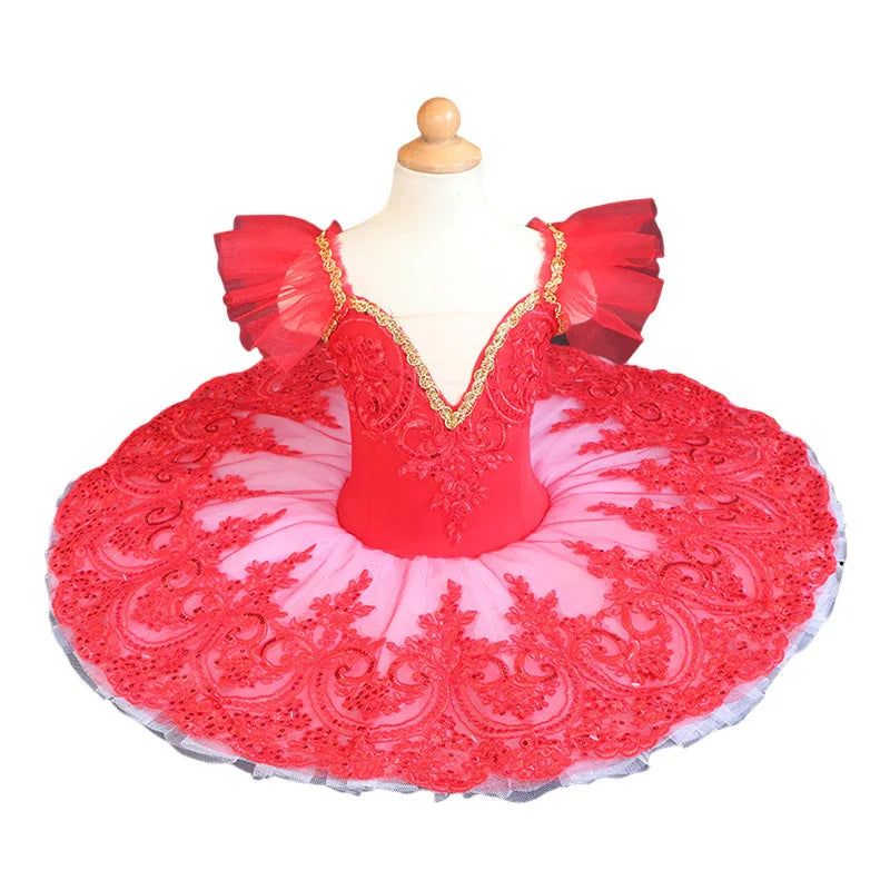 Stage Costumes Children's Net Embroidery Performance Completion Ballet Skirt