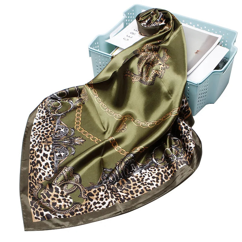 Designer Scarves Silk  Multi China Silk Luxury Scarfs for Women Stylish Wholesale Satin Edge Scarf