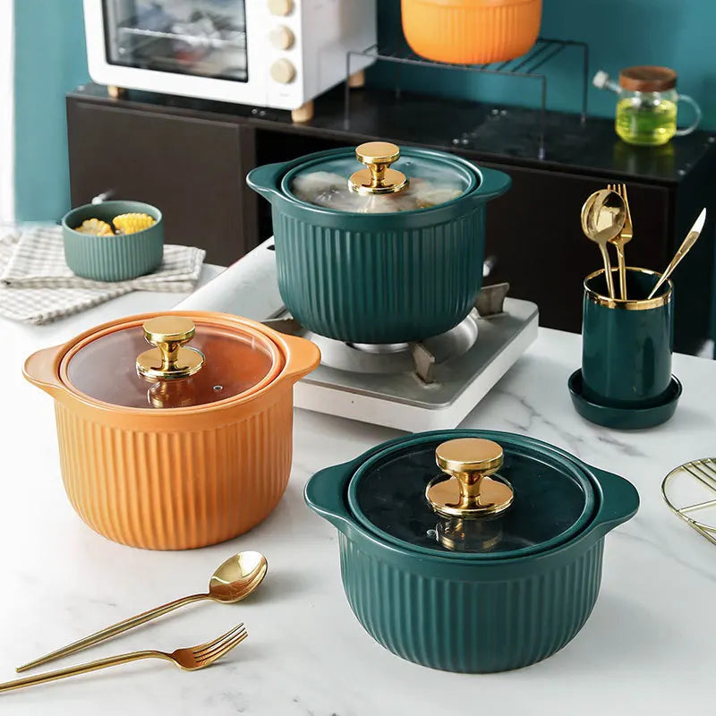 High-value Household Ceramic Casserole Japanese-style High Temperature Commercial Casserole Open Fire Gas Stove Soup Casserole