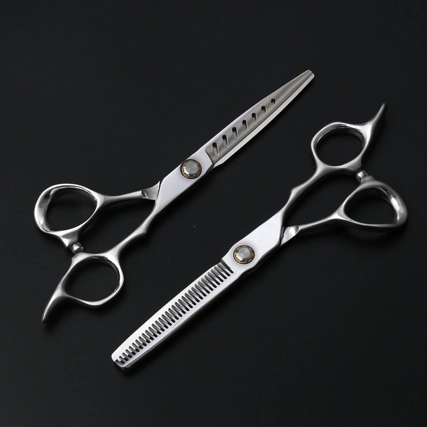 Professional 6 Inch Japan 440C Hairdressing Styling Thinning Scissors Hair Cutting Barber Scissors Set for Salon Tijeras