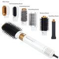 4 in 1 Interchangeable 3/4 Inch 5 in 1 Hair Volumizer Hair Dryer Brush & Curler Set for Europe