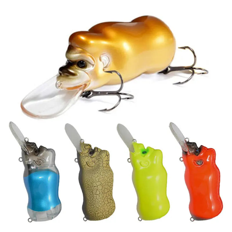 WEIHE 64mm 14g 9 Colors Artificial Crankbait Hard Fishing Lure Floating Minnow Bait Gorilla Shape Design