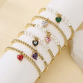 Cz Crystal Love Infinity Charm Bracelet Lucky Adjustable Simple Heart-shaped Diamond Jewelry Bracelet