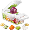 Manual 16 in 1 Vegetable Carrot Potato Fruit Slicer Cutter Onion Chopper Vegetable Grater Veggie Chopper With Colander Basket
