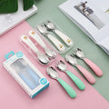Hot Sale 304 Stainless Steel Children's Cutlery Set Fork Spoon Silver Silverware Flatware Set WIth Case