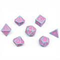 Factory Custom New Style 16mm Multicolor DND Window Dice Set Multicolor Polyhedral Pattern Acrylic and Leather Table Games