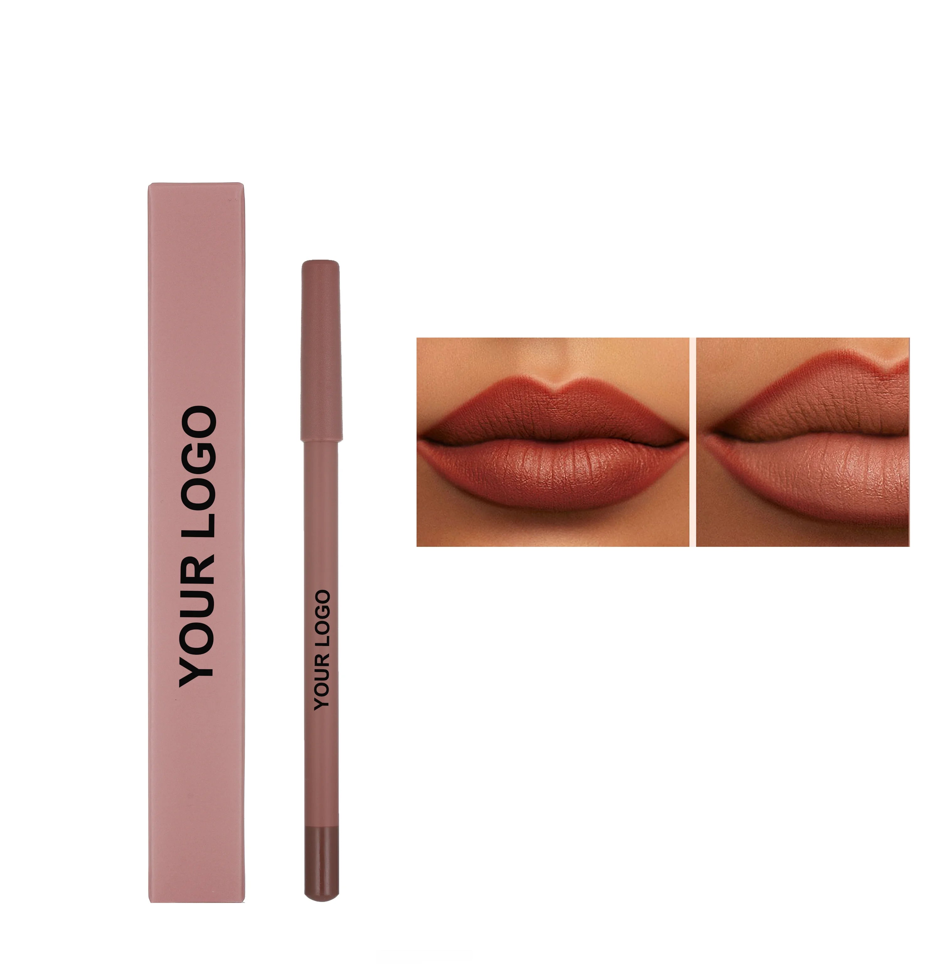 Private Label Lip Cheat Liner Vegan Brown Cream Lip Liner Pencil