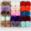 Wholesale 12cm 15cm Pink Gray White Mixed Colors Faux Fur Pom Poms Snap on Fluffy Vegan Fur Ball Detachable Faux Fur Pompoms