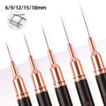 Professional Wood Handle Nail Art Brushes Set with Nylon Bristles for Salon Use-Customizable Colors & Sizes (6-18)