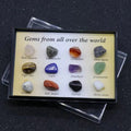 12 Pcs Natural Crystal With Gift Box Tumbled Stone Rock Mineral Teaching Specimen Set Stone Crafts Stone Crafts