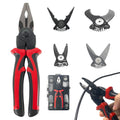 Network Repair Cutting Hardware Plastic Handle Tools Kits Steel Wire Cutters Long Needle Nose Hand Pliers Tool Set