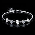 Simple Fashion Vvs D Color Lucky Four-leaf Clover  Moissanite S925 Sterling Silver Bracelet for Women Gift