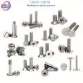 Custom SS 304 316 Knurled Screw Stainless Steel Screw M3 M4 M5 M8 304 316L Hex Socket Pan Flat Torx Head Stainless Steel Screws